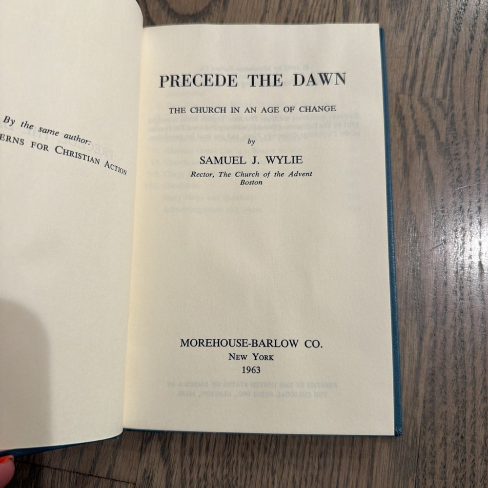 Precede the Dawn The Church in a Age of Change Samuel Wylie HC Rare 1st Ed